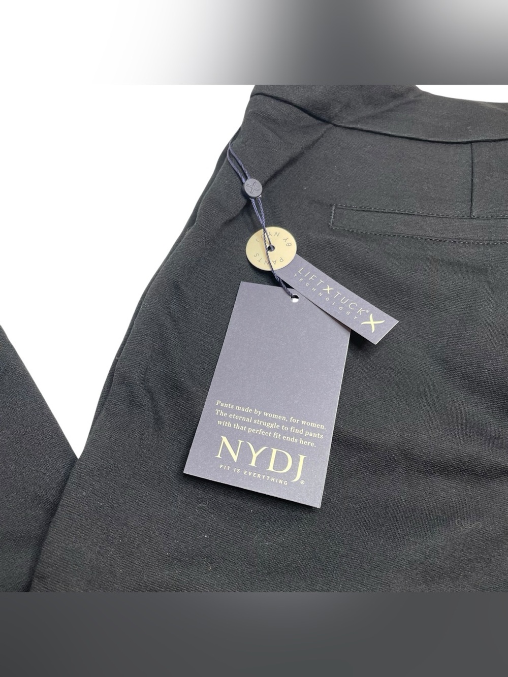 NYDJ Slim Trouser Pants in Black Dress Pants Size 12 New NWT - Picture 2 of 7